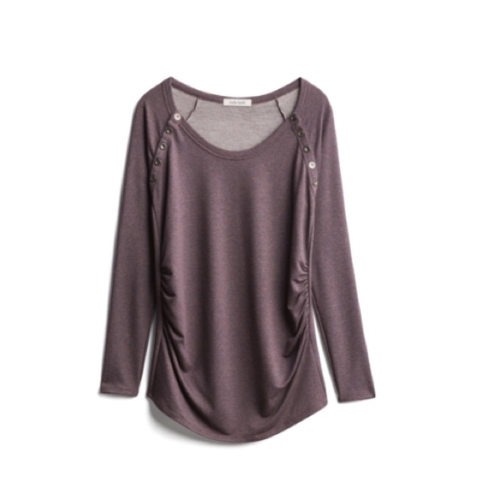 Nelma maternity nursing button knit top